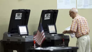 Voting machines in Miami Shores, Fla., Nov. 8, 2016.