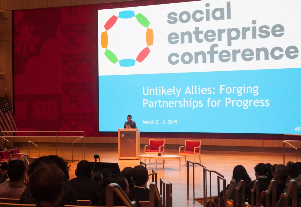 Photo of speaker during the 2019 SECON