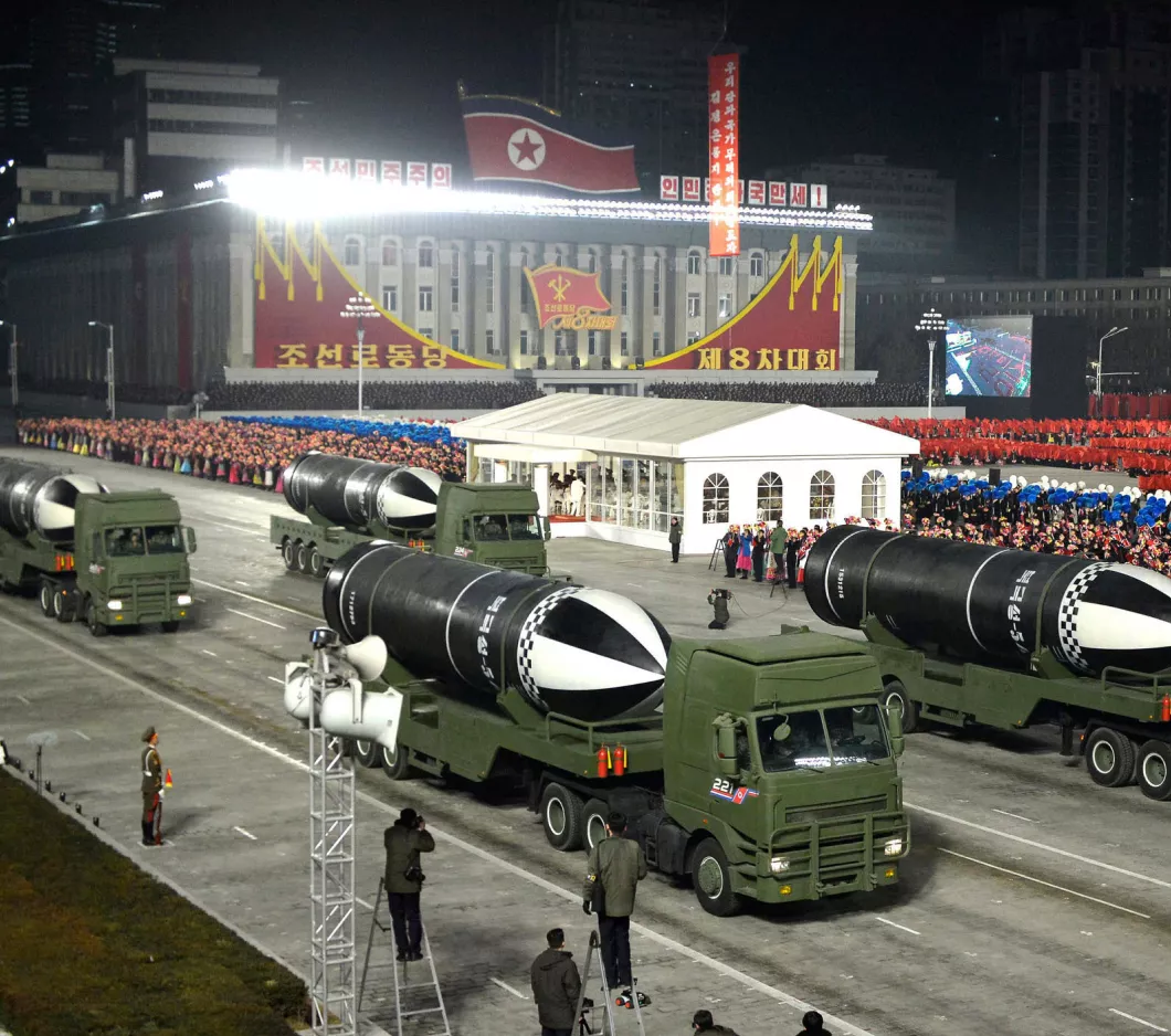 A nuclear missile on parade