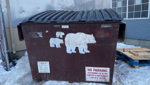 A dumpster in Anchorage, Alaska.