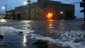 flooding in Nome during Typhoon Merbok