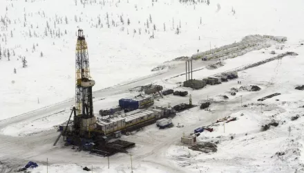 Rosfneft oil rig in Siberia.
