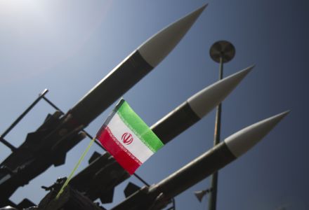 Iran shows off medium and long range missiles.