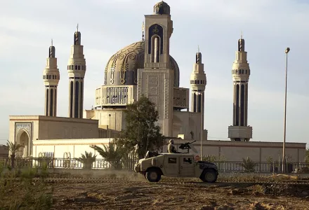  Mother Of All Battles Mosque secured by 1-15th Infantry Regiment of 3rd Brigade 3rd Infantry Division on 13 April 2003 in North Western Baghdad.