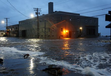 flooding in Nome during Typhoon Merbok