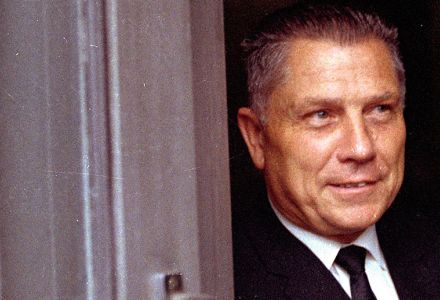 Teamsters Union leader Jimmy Hoffa is pictured in Chatanooga, Tennessee on August 21, 1969.