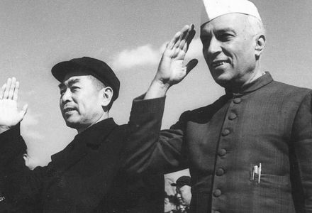 Jawaharlal Nehru with Zhou Enlai 