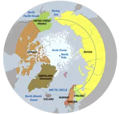 map of 8 Arctic states